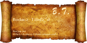 Bodacz Tibád névjegykártya